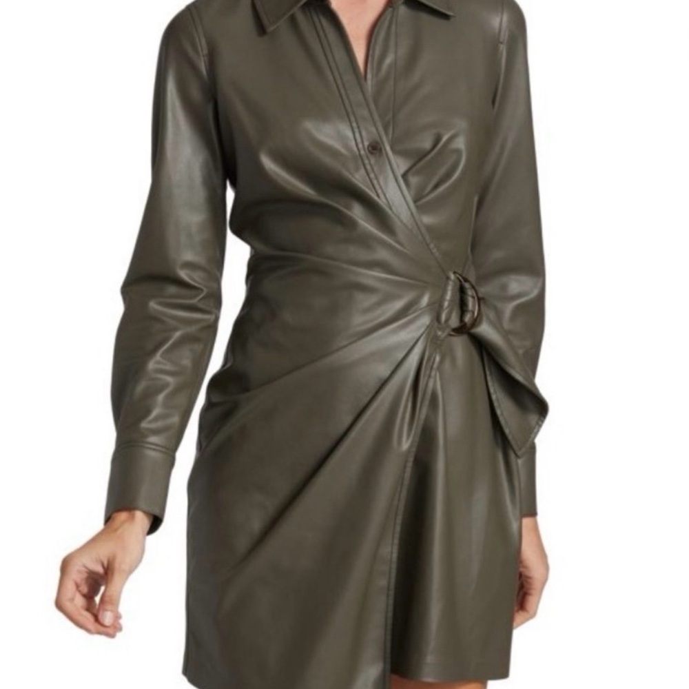 Bailey 44 Olive Faux Leather Dress